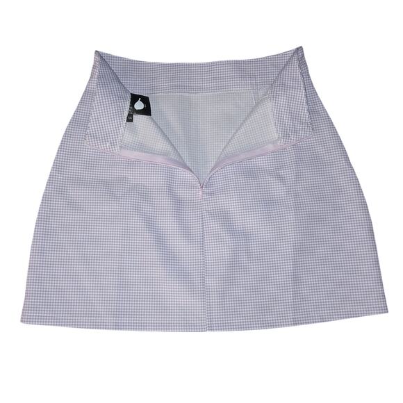Lavender White Houndstooth Mini Skirt Juniors Size S - Picture 3 of 6